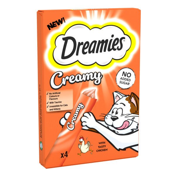 Dreamies Creamy Chicken Cat Treats 11 x 40g, Dreamies,