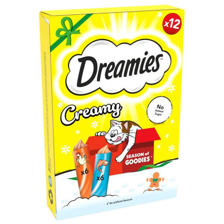 Dreamies Creamy Snack with Chicken & Salmon 7 x 12 pack, Dreamies,