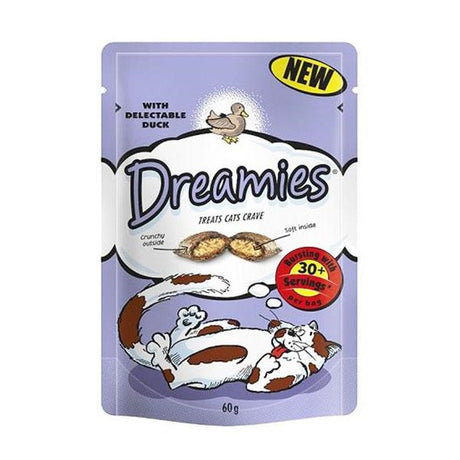 Dreamies Duck Cat Treats 8 x 60g, Dreamies,