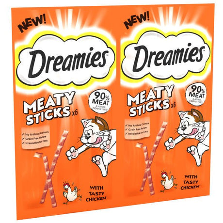 Dreamies Meaty Sticks Chicken Cat Treats 14 x 30g, Dreamies,