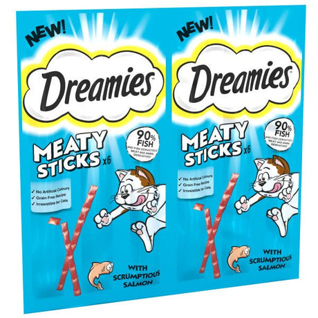 Dreamies Meaty Sticks Salmon Cat Treats 14 x 30g, Dreamies,
