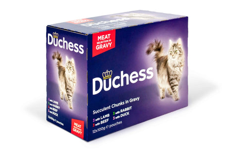 Duchess Meat in Gravy Pouches 4x (12x100g), Kennel Pak,