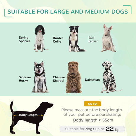 Elevated Pet Bed Cooling for Large Medium Sized Dogs with Non-slip Pads Breathable Mesh Fabric, 110 x 75 x 20 cm, PawHut,
