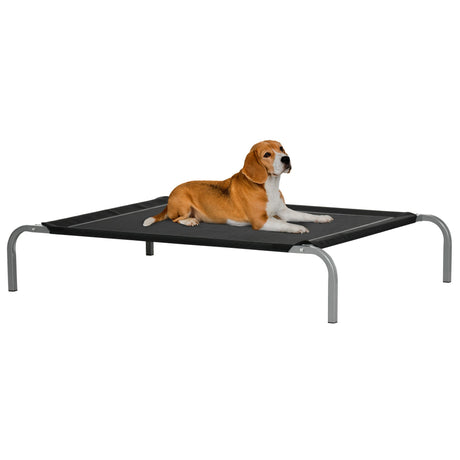 Elevated Pet Bed Cooling for Large Medium Sized Dogs with Non-slip Pads Breathable Mesh Fabric, 110 x 75 x 20 cm, PawHut,
