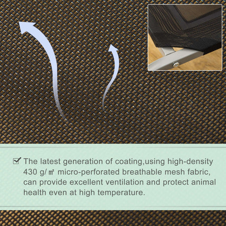 Elevated Pet Bed Cooling for Large Medium Sized Dogs with Non-slip Pads Breathable Mesh Fabric, 110 x 75 x 20 cm, PawHut,