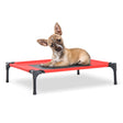 Elevated Pet Bed Portable Camping Raised Dog Bed w/ Metal Frame and (Medium), PawHut,