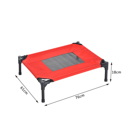 Elevated Pet Bed Portable Camping Raised Dog Bed w/ Metal Frame and (Medium), PawHut,