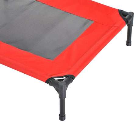 Elevated Pet Bed Portable Camping Raised Dog Bed w/ Metal Frame and (Medium), PawHut,