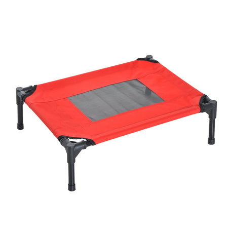 Elevated Pet Bed Portable Camping Raised Dog Bed w/ Metal Frame and (Small), PawHut,