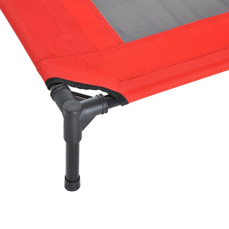 Elevated Pet Bed Portable Camping Raised Dog Bed w/ Metal Frame and (Small), PawHut,