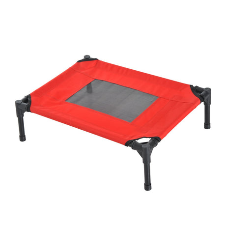 Elevated Pet Bed Portable Camping Raised Dog Bed w/ Metal Frame and (Small), PawHut,