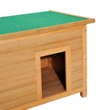 Elevated Wooden Dog Kennel with Open Top, 82x58x58cm, PawHut,