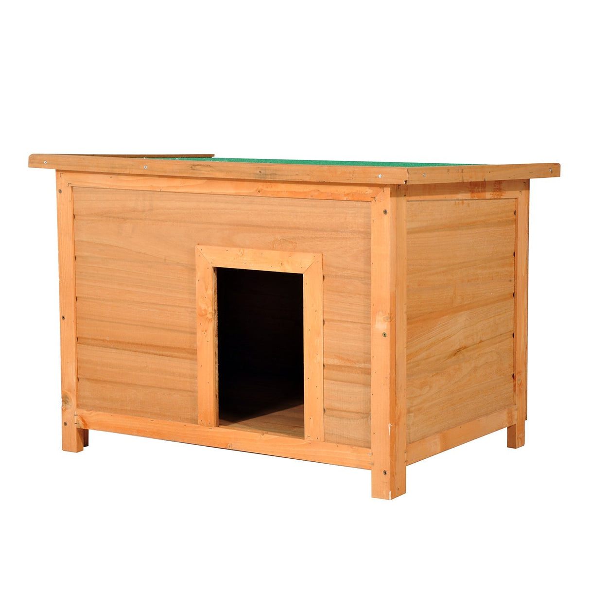 Elevated Wooden Dog Kennel with Open Top, 82x58x58cm, PawHut,