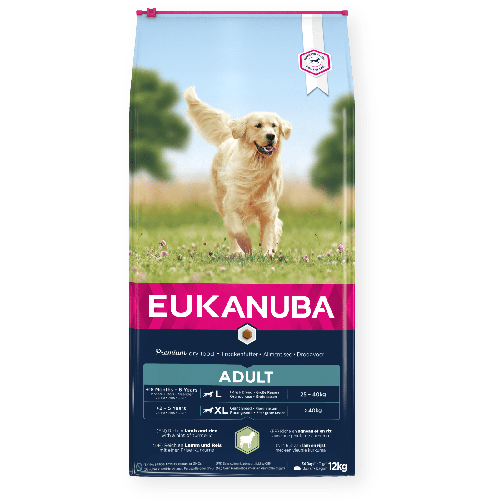 Eukanuba Adult Large Breed Lamb & Rice Dry Dog Food 12 kg, Eukanuba,