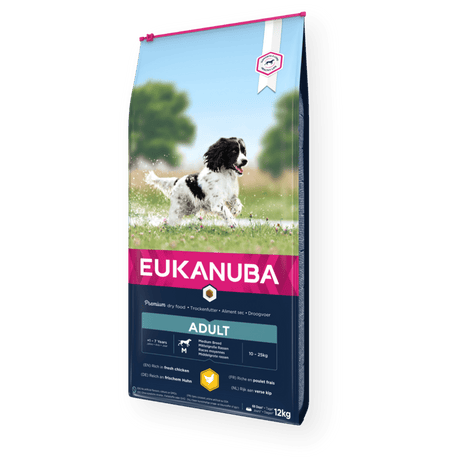 Eukanuba Adult Medium Breed Fresh Chicken Dry Dog Food, Eukanuba, 12 kg