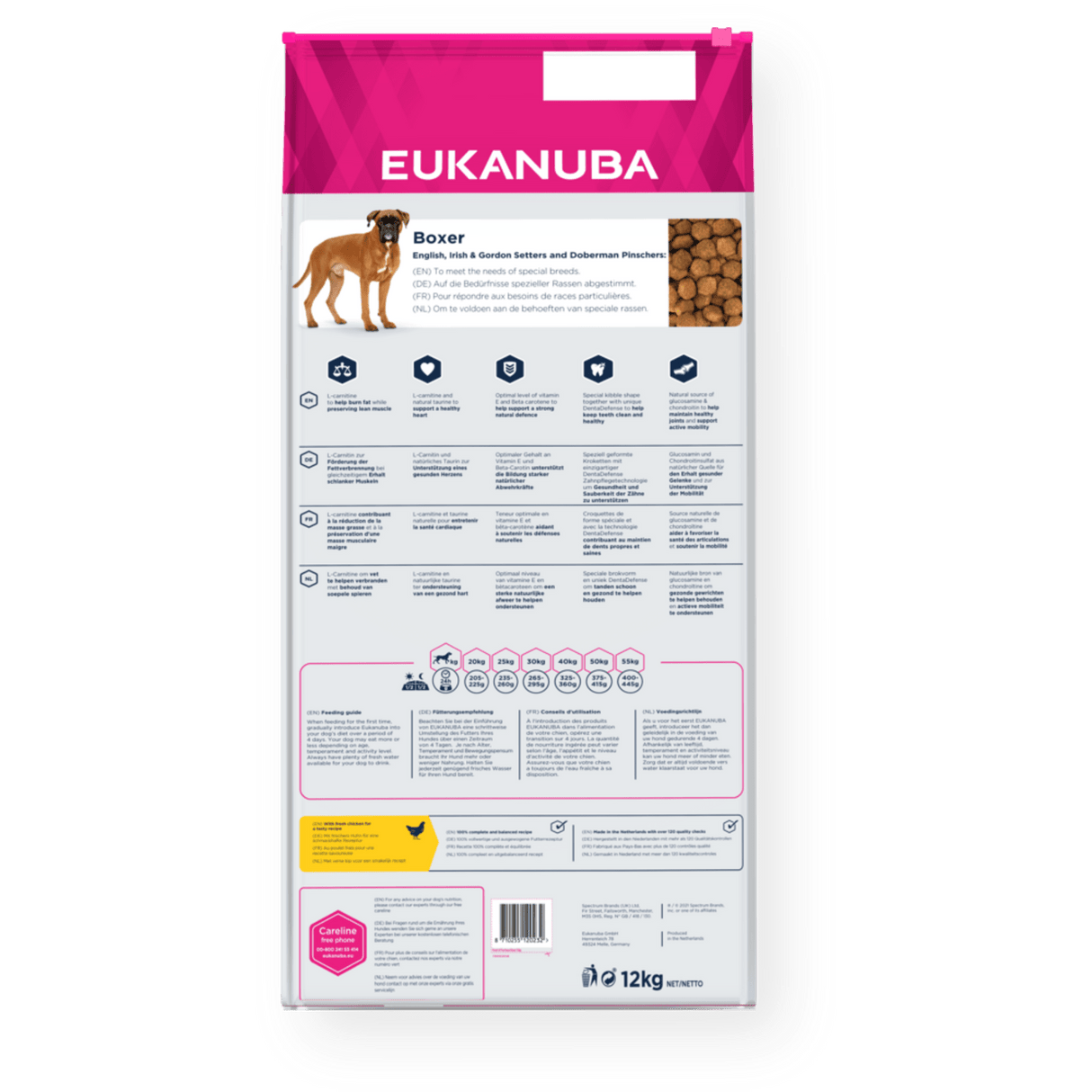 Eukanuba Breed Specific Boxer Adult Dry Dog Food 12 kg, Eukanuba,