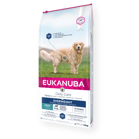 Eukanuba Daily Care Overweight Adult All Breeds Dry Dog Food, Eukanuba, 12 kg