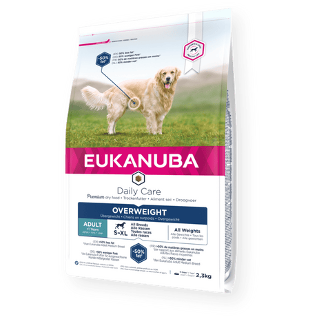 Eukanuba Daily Care Overweight Adult All Breeds Dry Dog Food, Eukanuba, 3x2.3kg