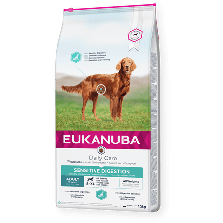 Eukanuba Daily Care Sensitive Digestion Adult All Breeds Dry Dog Food, Eukanuba, 12 kg