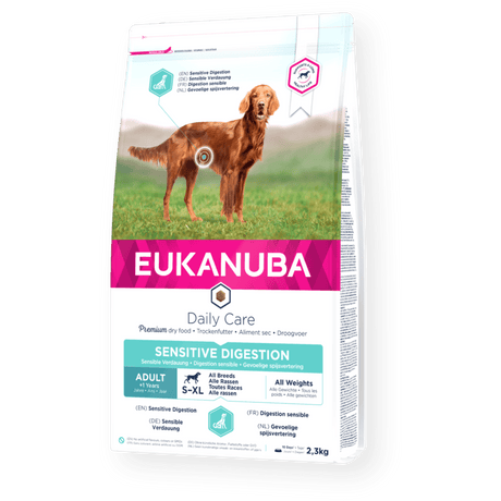 Eukanuba Daily Care Sensitive Digestion Adult All Breeds Dry Dog Food, Eukanuba, 3x2.3kg