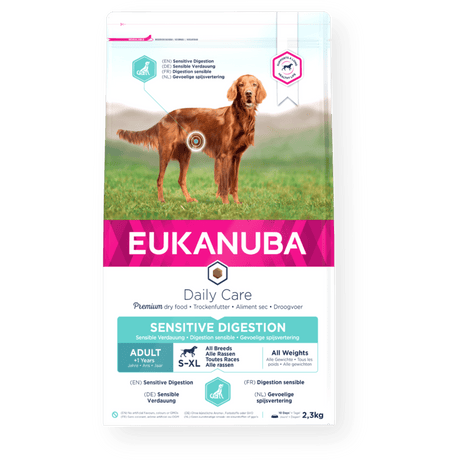Eukanuba Daily Care Sensitive Digestion Adult All Breeds Dry Dog Food, Eukanuba, 3x2.3kg
