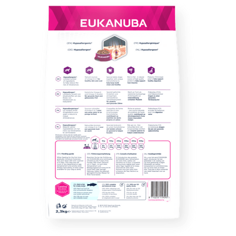 Eukanuba Daily Care Sensitive Skin Adult All Breeds Dry Dog Food, Eukanuba, 3x2.3kg