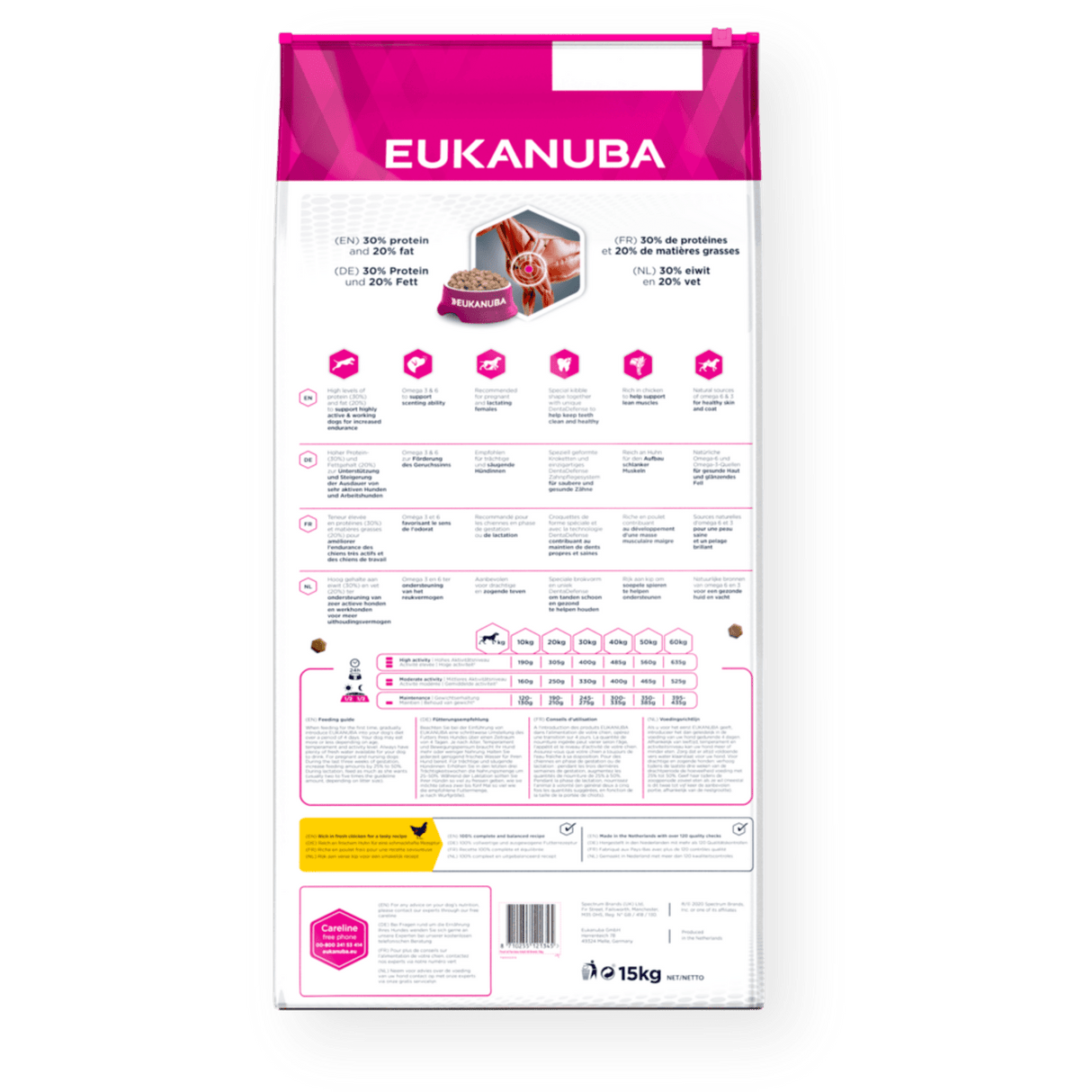 Eukanuba Daily Care Working & Endurance Adult All Breeds 15 kg, Eukanuba,