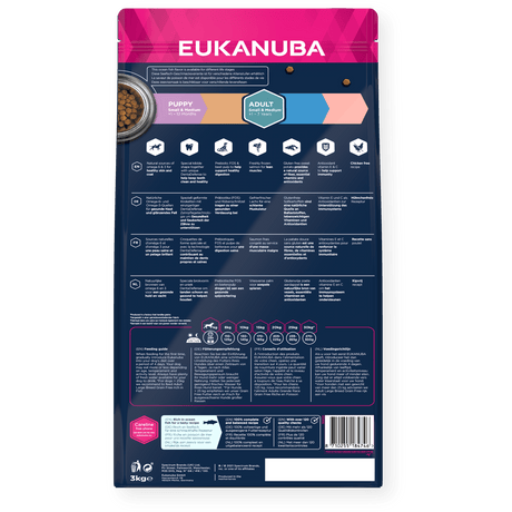 Eukanuba Grain Free Adult Small/Medium Breed Ocean Fish Dry Dog Food, Eukanuba, 3x3kg