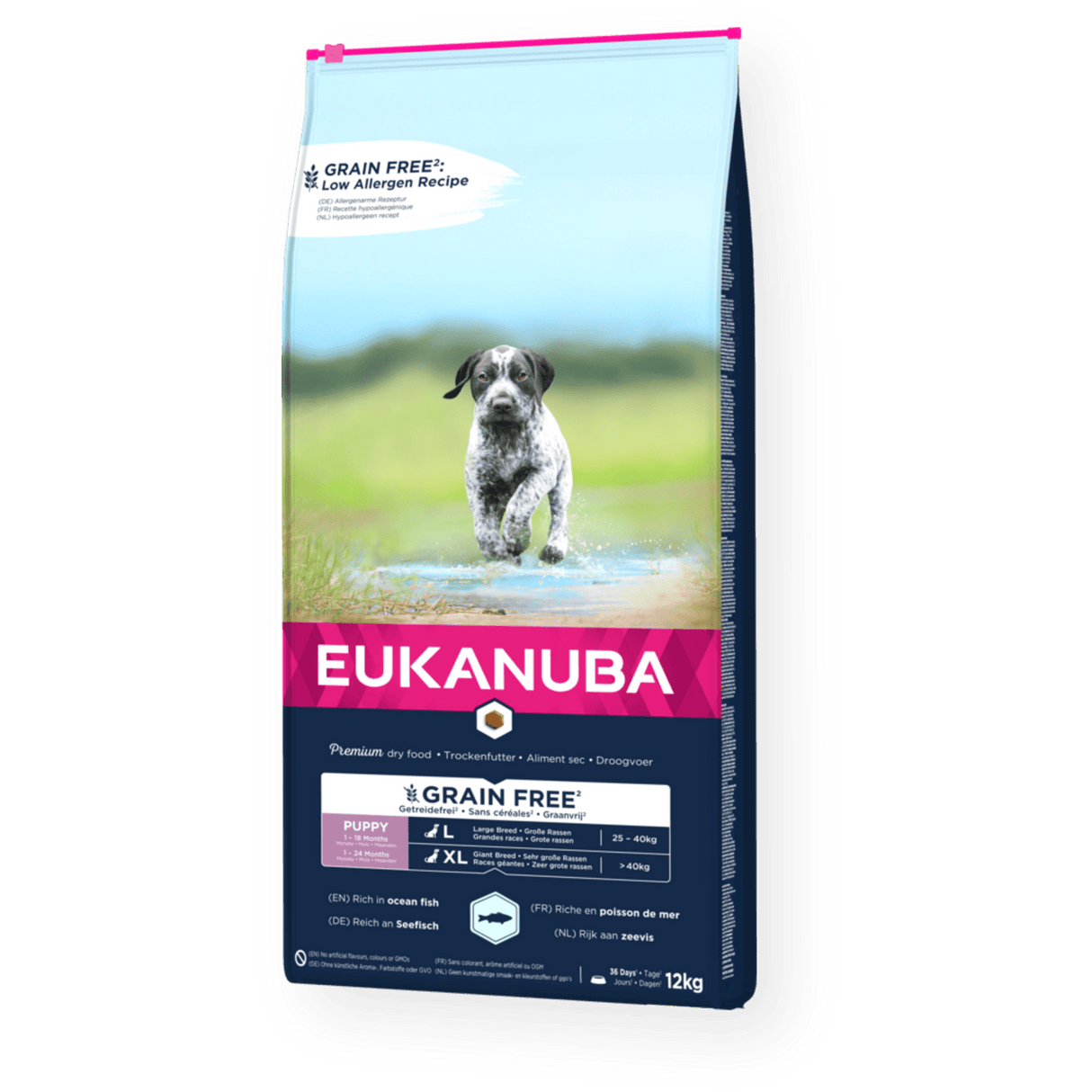 Eukanuba Grain Free Puppy Large Breed Ocean Fish Dry Dog Food, Eukanuba, 12 kg