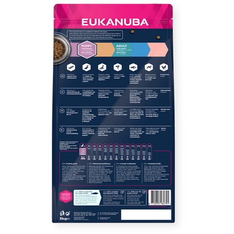 Eukanuba Grain Free Puppy Large Breed Ocean Fish Dry Dog Food, Eukanuba, 3x3kg