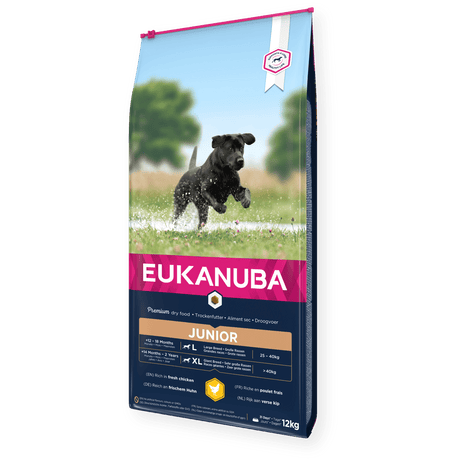 Eukanuba Junior Large Breed Fresh Chicken Dry Dog Food 12 kg, Eukanuba,