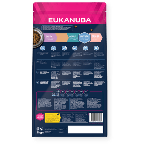 Eukanuba Mature Medium Breed Fresh Chicken Dry Dog Food, Eukanuba, 4x2kg