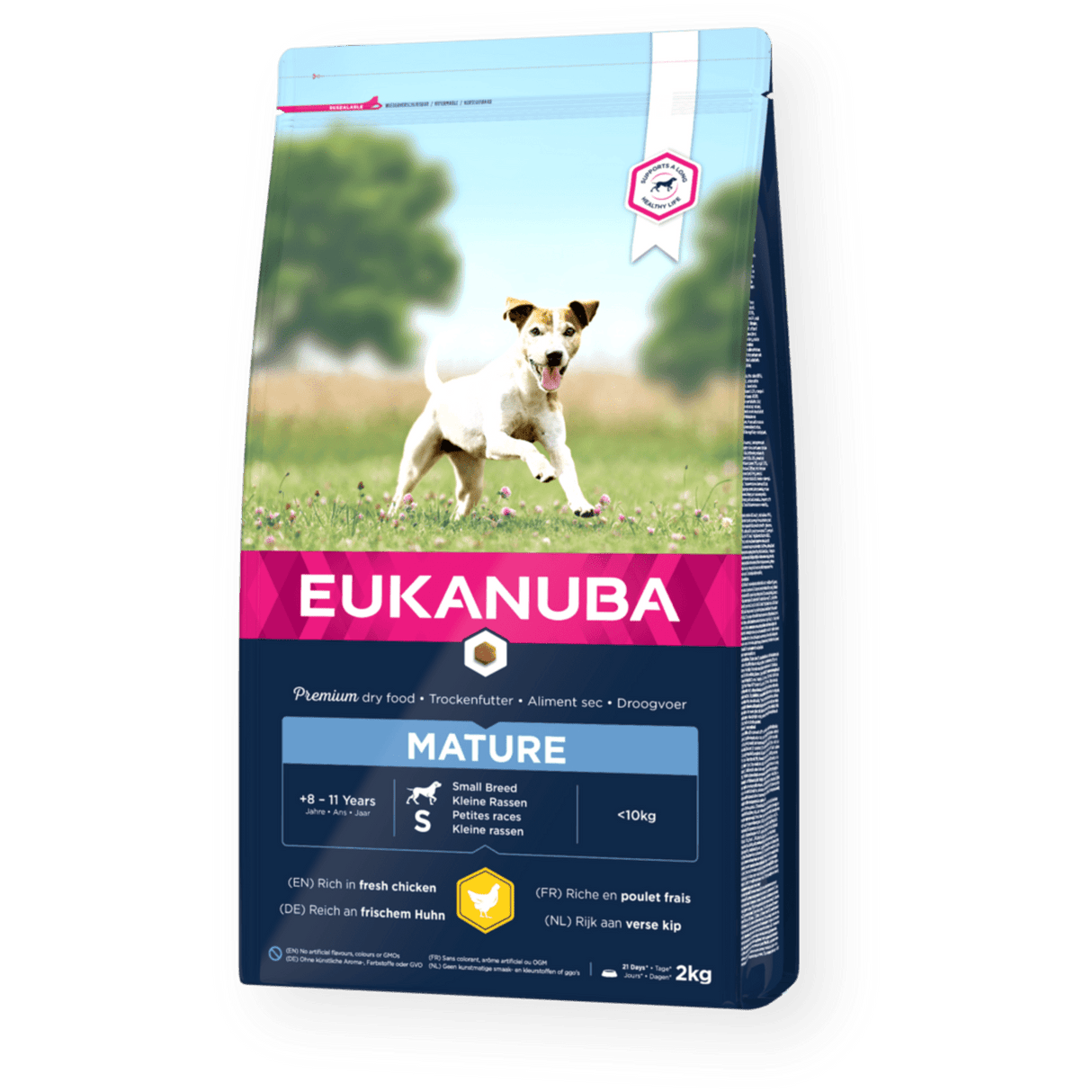 Eukanuba Mature Small Breed Fresh Chicken Dry Dog Food 4x2kg, Eukanuba,