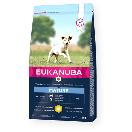 Eukanuba Mature Small Breed Fresh Chicken Dry Dog Food 4x2kg, Eukanuba,