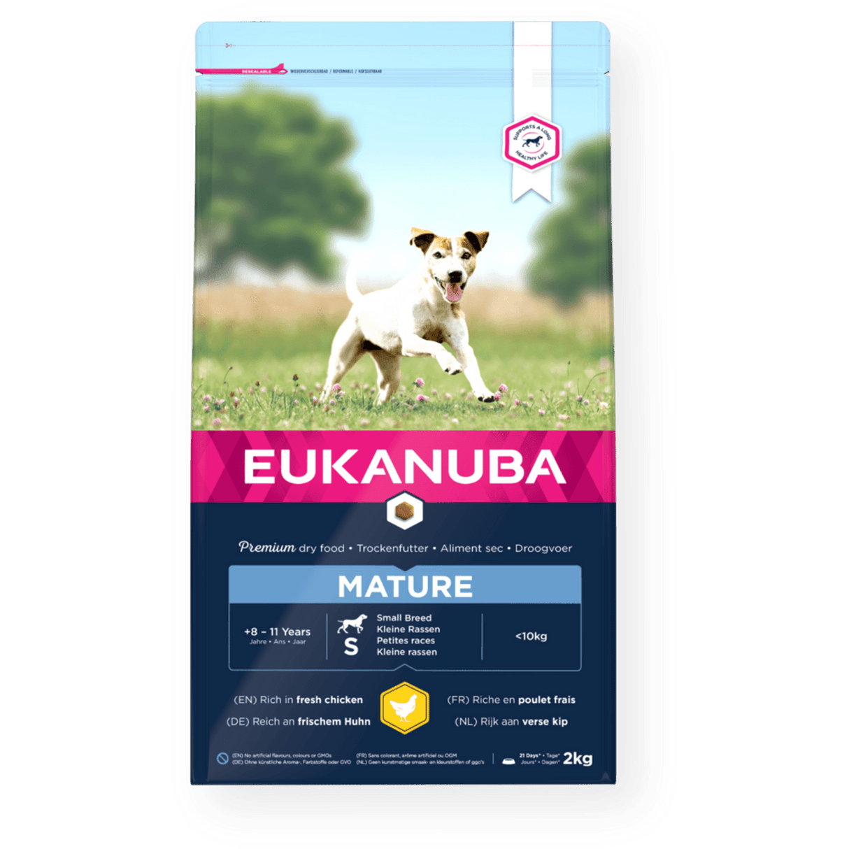 Eukanuba Mature Small Breed Fresh Chicken Dry Dog Food 4x2kg, Eukanuba,