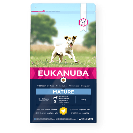 Eukanuba Mature Small Breed Fresh Chicken Dry Dog Food 4x2kg, Eukanuba,
