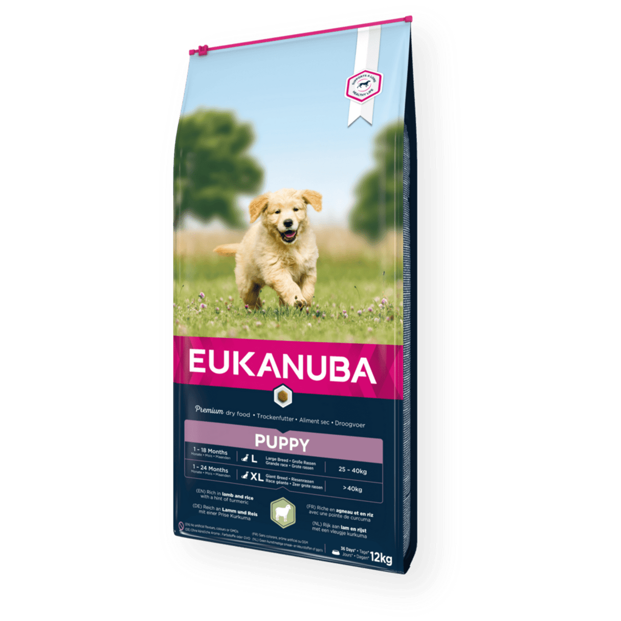 Eukanuba Puppy Large Breed Lamb & Rice Dry Dog Food, Eukanuba, 12 kg