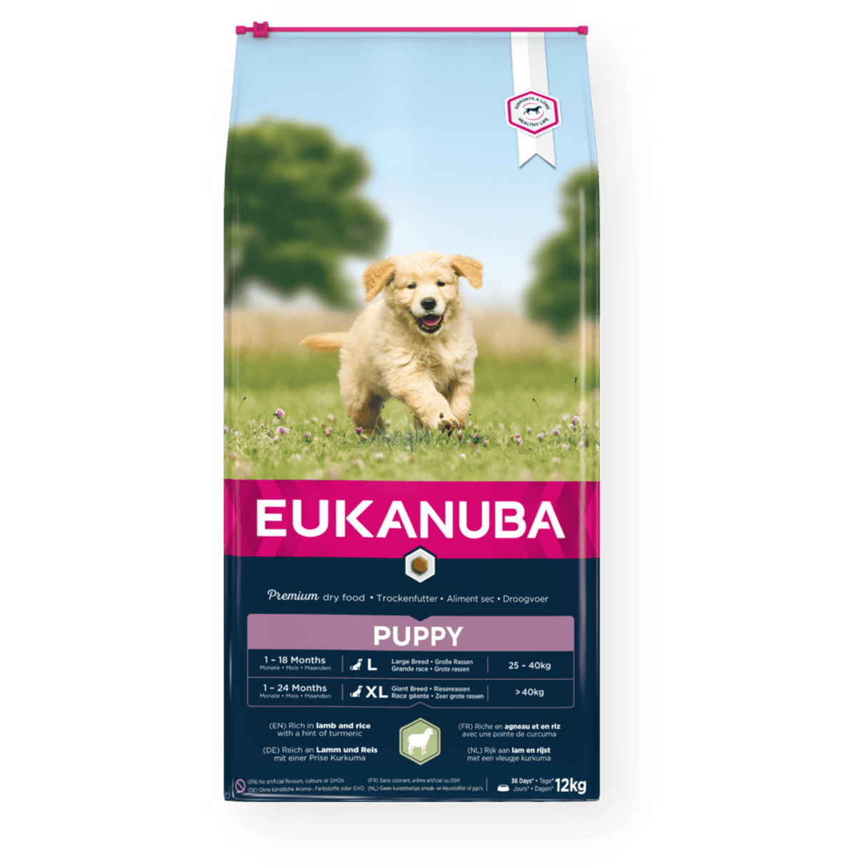 Eukanuba Puppy Large Breed Lamb & Rice Dry Dog Food, Eukanuba, 12 kg