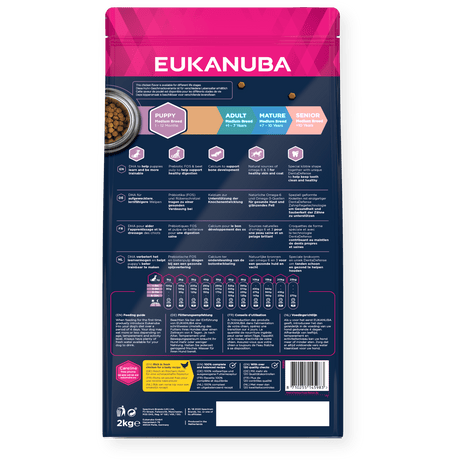 Eukanuba Puppy Medium Breed Fresh Chicken Dry Dog Food, Eukanuba, 3x2kg