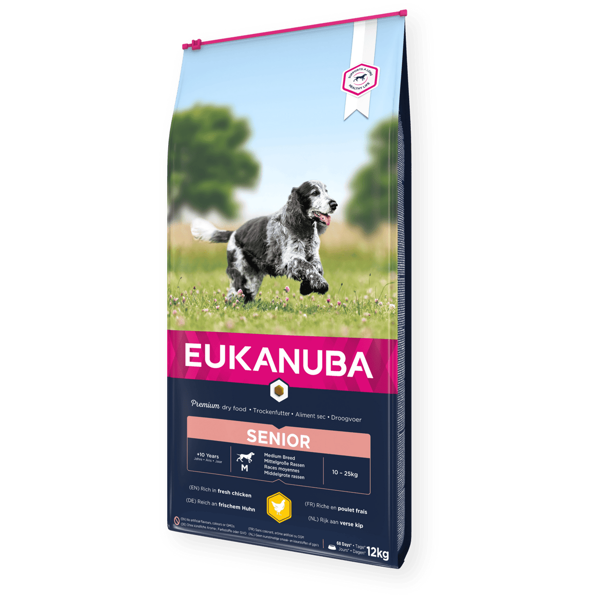 Eukanuba Senior Medium Breed Fresh Chicken Dry Dog Food, Eukanuba, 12 kg