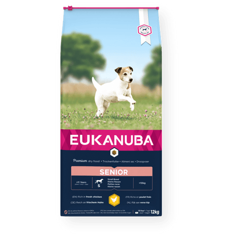 Eukanuba Senior Small Breed Fresh Chicken Dry Dog Food, Eukanuba, 12 kg