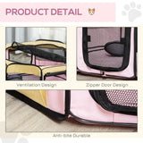 Fabric Folding Dog Pens Pet Puppy PlayPen, 37x37cm-Pink, PawHut,