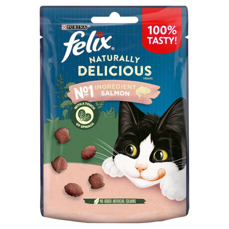 Felix Naturally Delicious Salmon Cat Treats 8 x 50g, Felix,