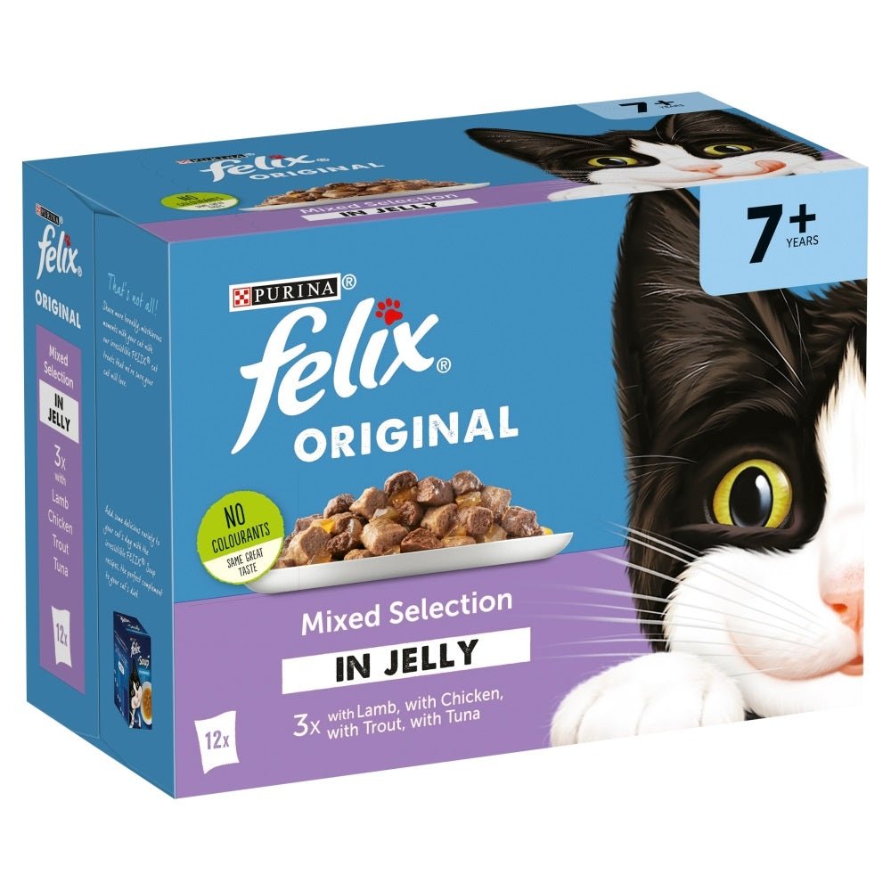 Felix Pouch 7+ Mixed Selection (Lamb) in Jelly 4x (12x100g), Felix,