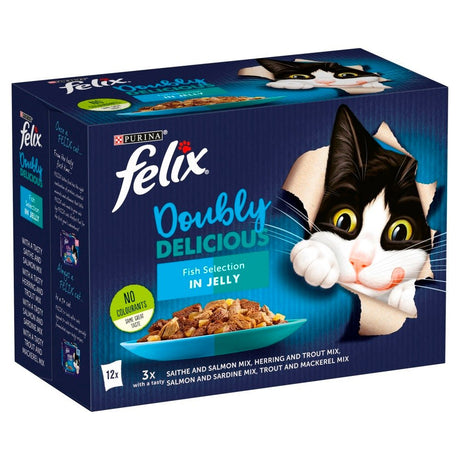 Felix Pouch As Good As It Looks Doubly Delicious Fish in Jelly 4x (12x100g), Felix,