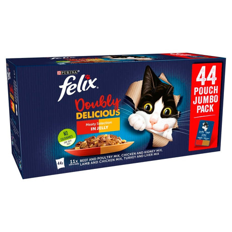 Felix Pouch As Good As It Looks Doubly Delicious Meat in Jelly 88 x 100g, Felix,