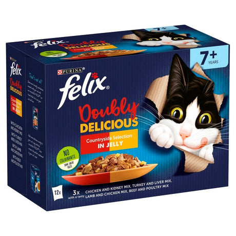 Felix Pouch As Good As It Looks Doubly Delicious Senior Meat Selection in Jelly 4x (12x100g), Felix,