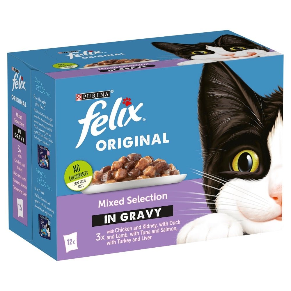 Felix Pouch Mixed Selection in Gravy 4x (12x100g), Felix,