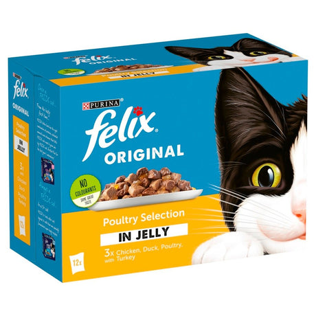 Felix Pouch Poultry Selection in Jelly 4x (12x100g), Felix,