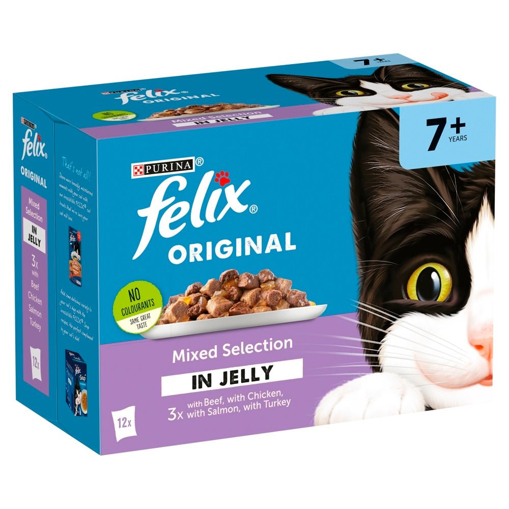 Felix Senior Pouch Variety Pack in Jelly 4x (12x100g), Felix,